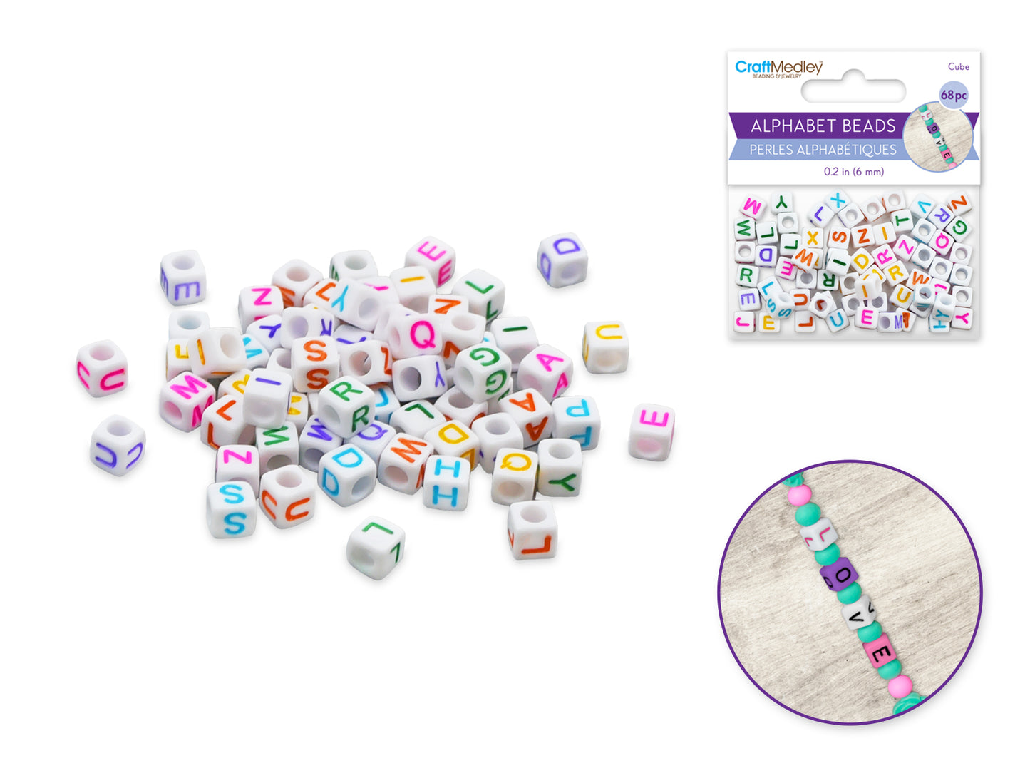 Acrylic Alphabet Beads