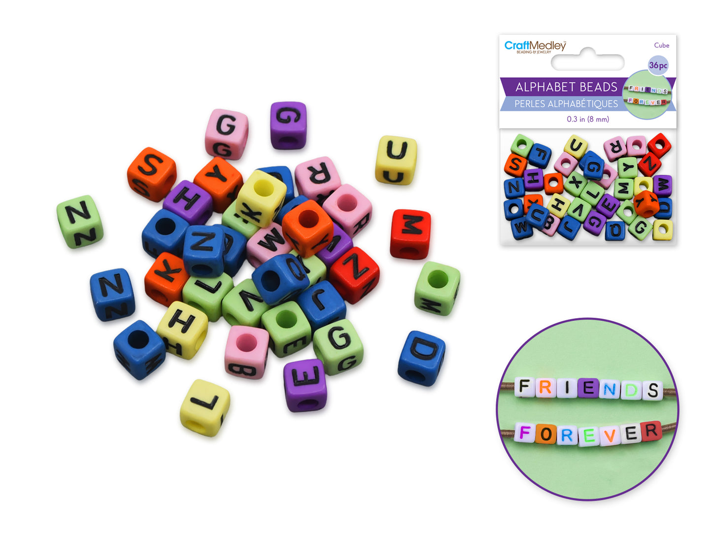 Acrylic Alphabet Beads