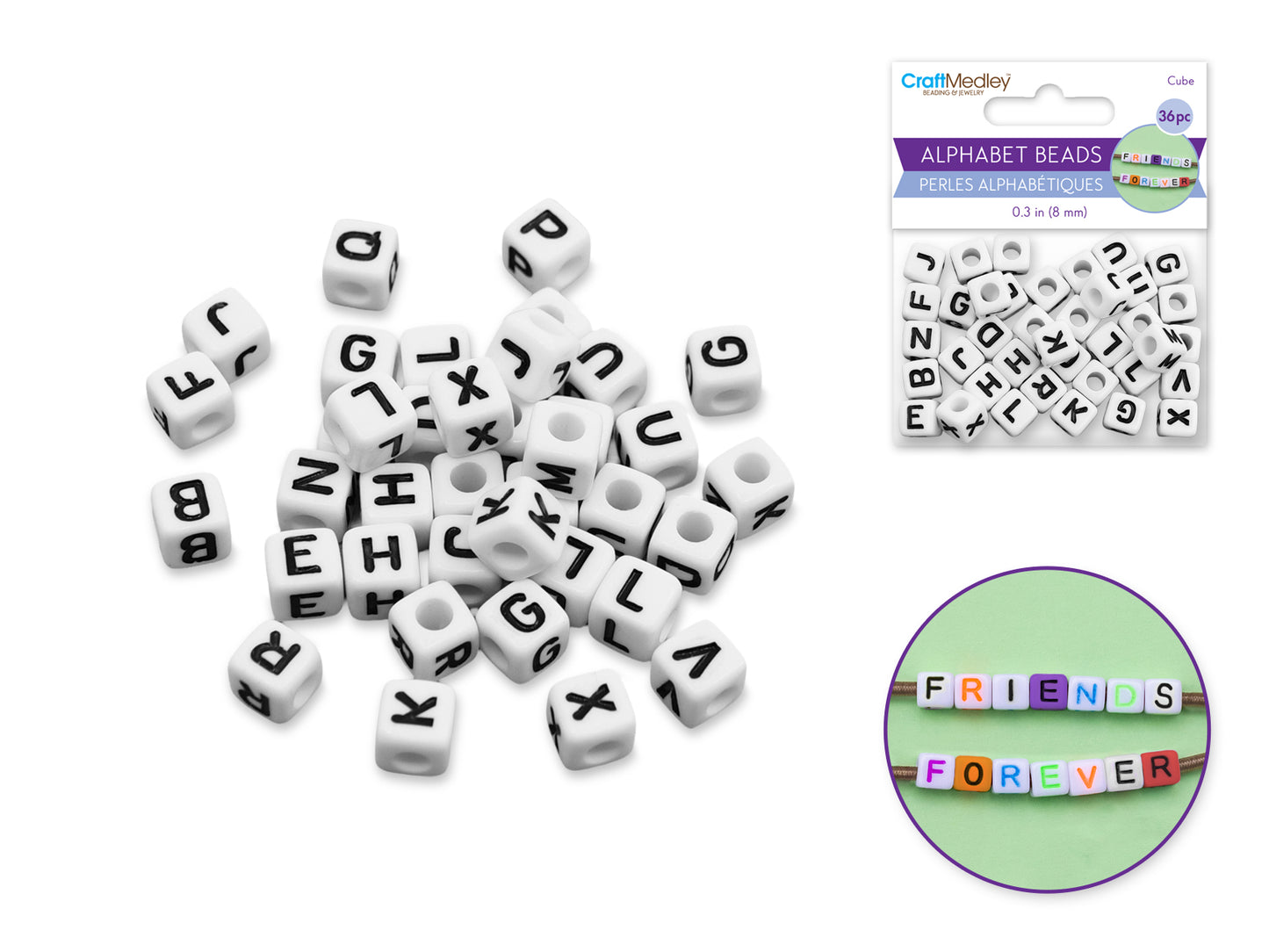 Acrylic Alphabet Beads