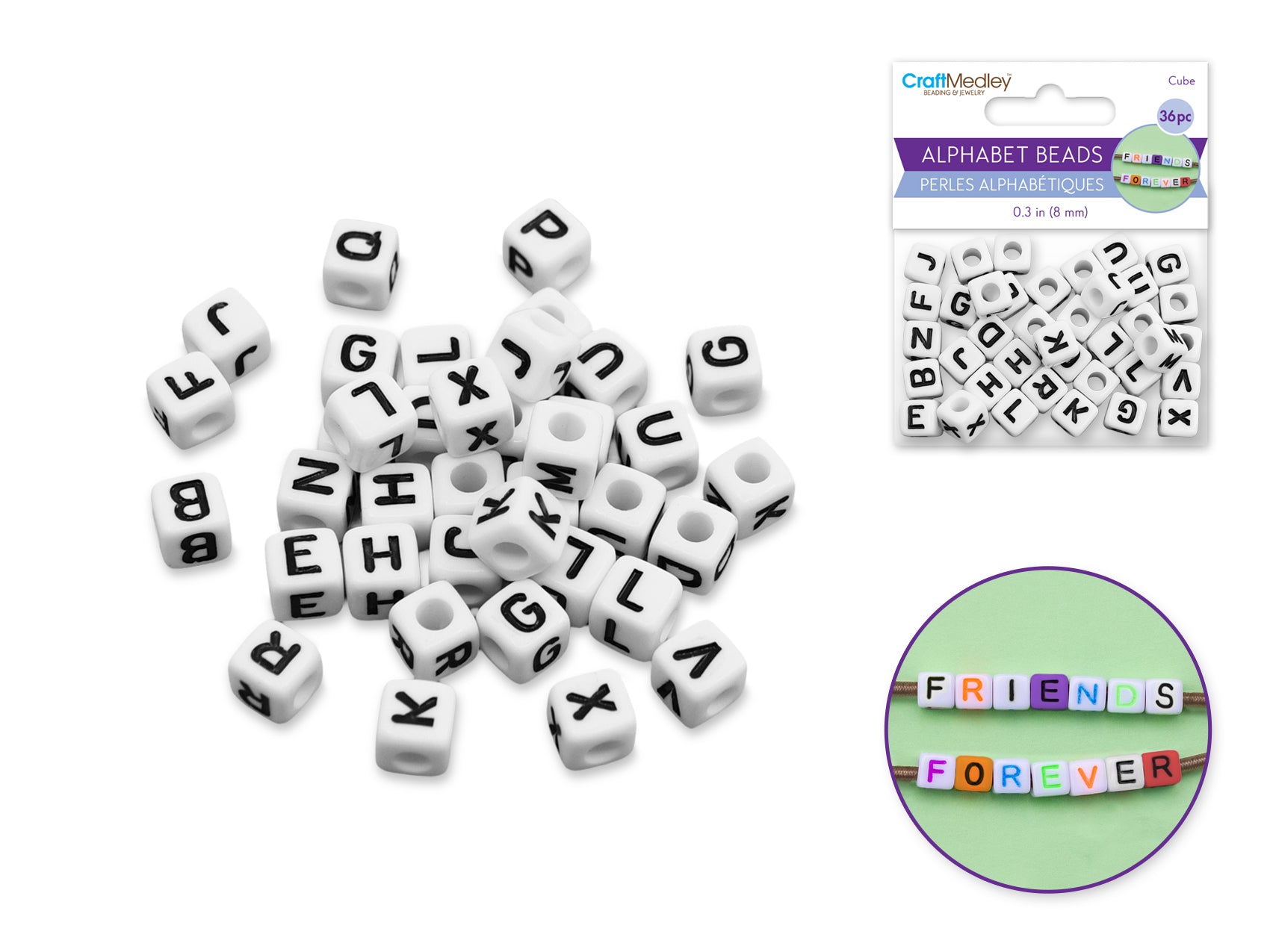 Acrylic Alphabet Beads