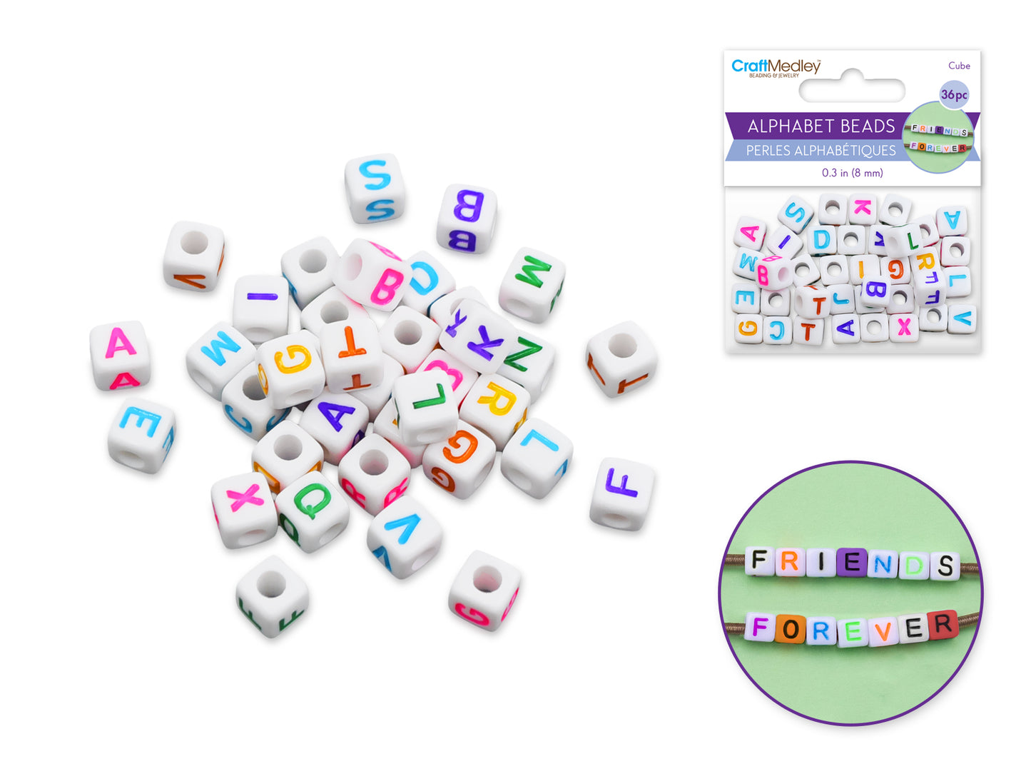 Acrylic Alphabet Beads