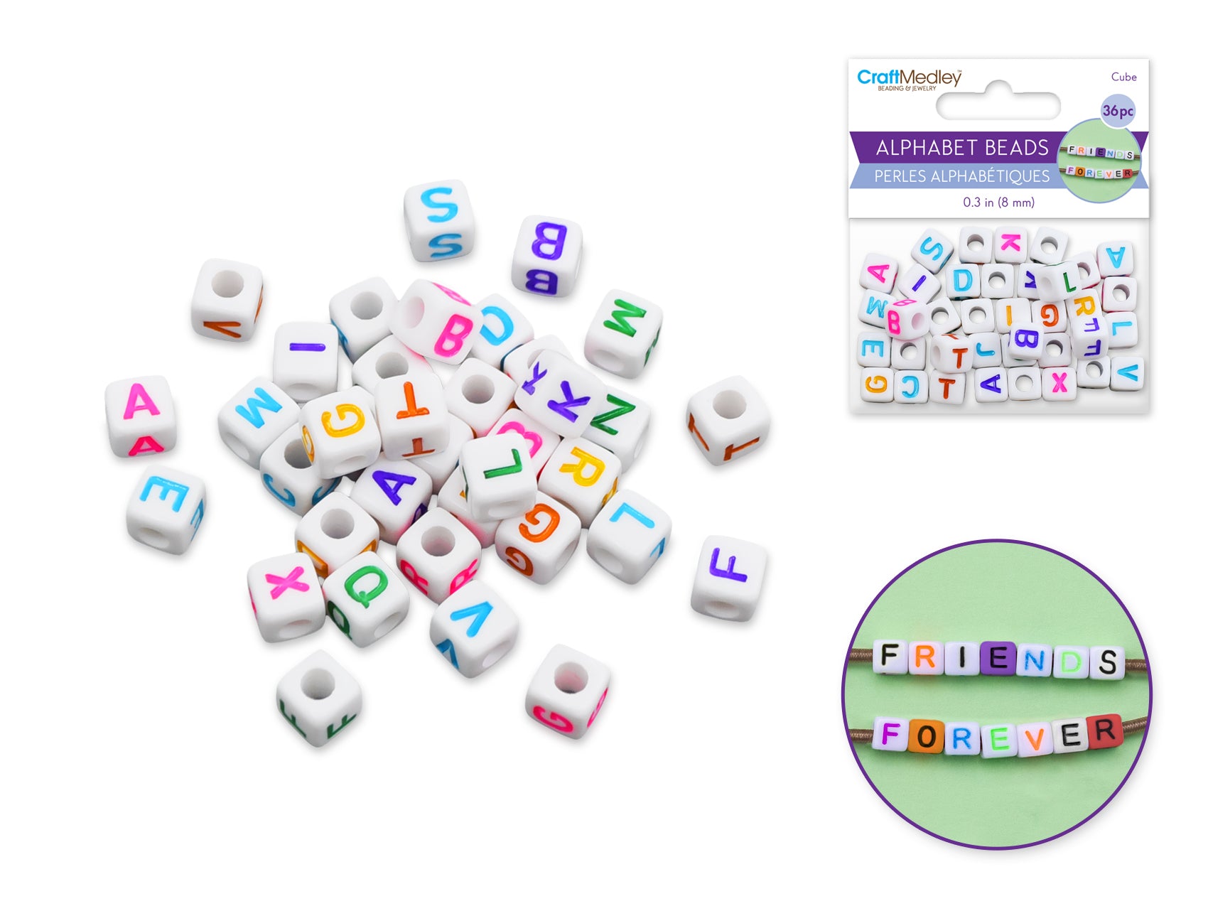 Acrylic Alphabet Beads