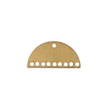 Beadwork Finding - Semicircle 9+1 Holes, 21x10.5mm per pair - PoCo Inspired