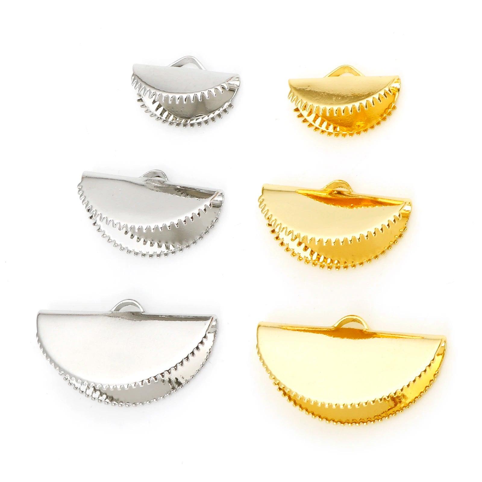 Crimp/Ribbon End - Rounded 10 pc - PoCo Inspired