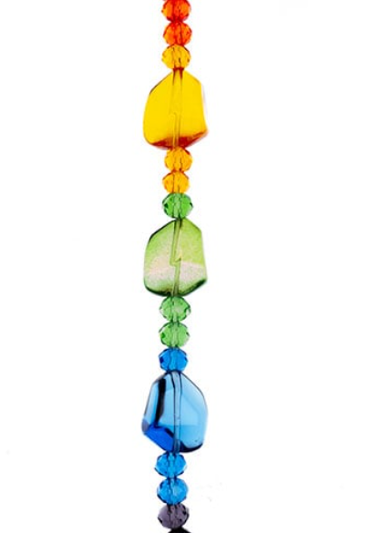 Crystal Lane - DIY Designer 7in Faceted Rainbow Glass Strand