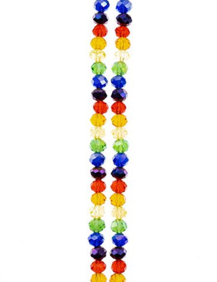 Crystal Lane - DIY Designer 7in Faceted Rainbow Glass Strand