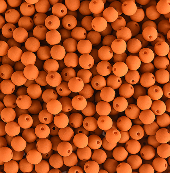 Czech Glass Strand, Alabaster Velvet - Orange