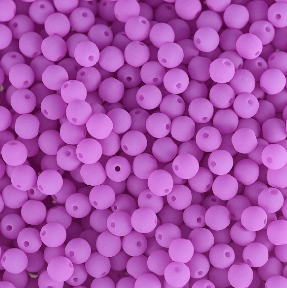 Czech Glass Strand, Alabaster Velvet - Soft Magenta
