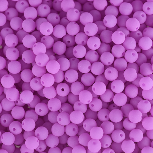 Czech Glass Strand, Alabaster Velvet - Soft Magenta