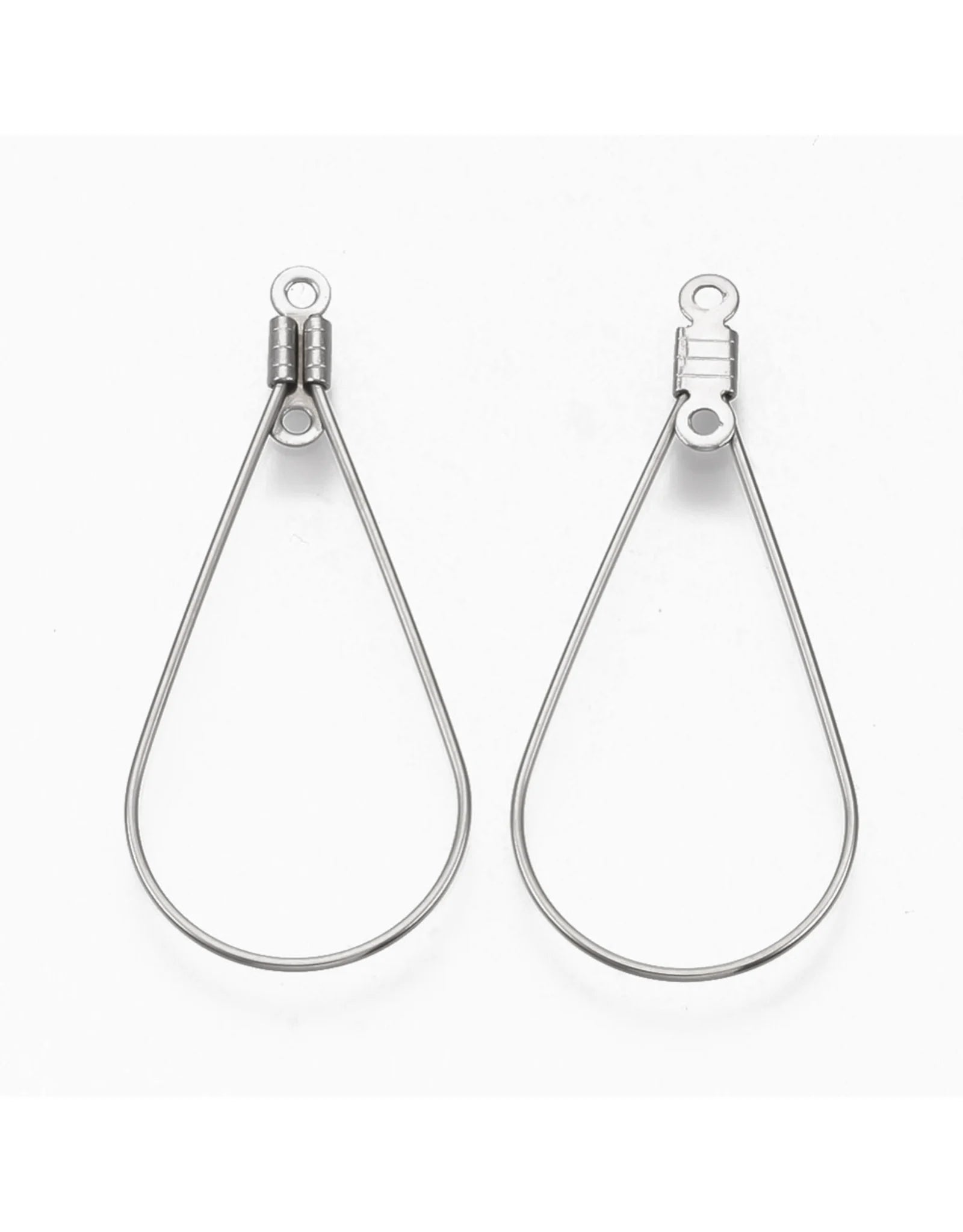 Beading Hoop Shape W/Tab/Hole, aprx 5 pr