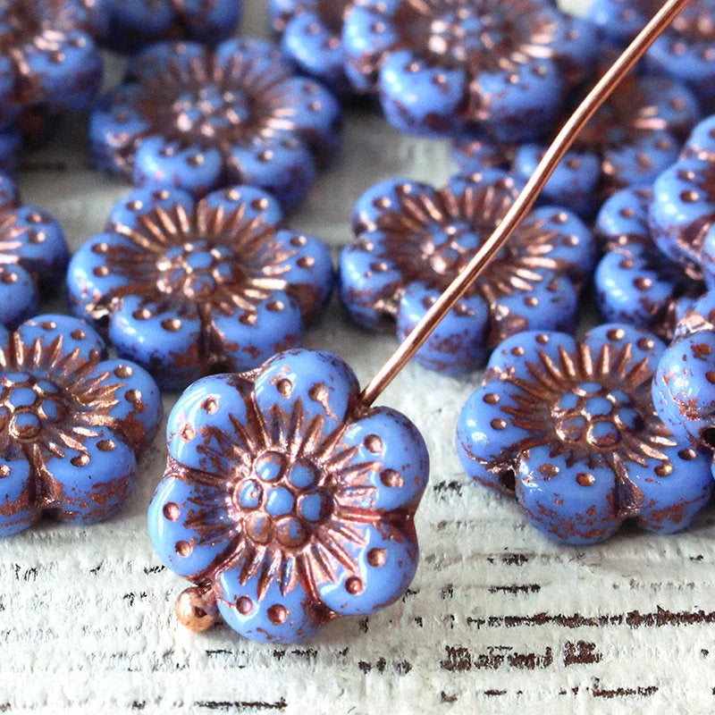Czech Pressed - Anemone Flower, 14mm Individual