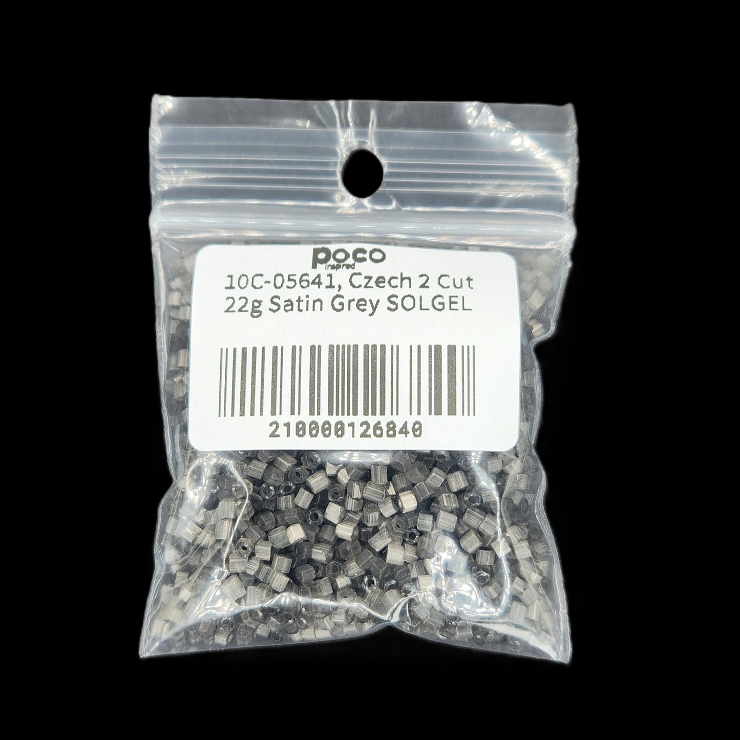 10C-05641, Czech 2 Cut 22g Satin Grey SOLGEL