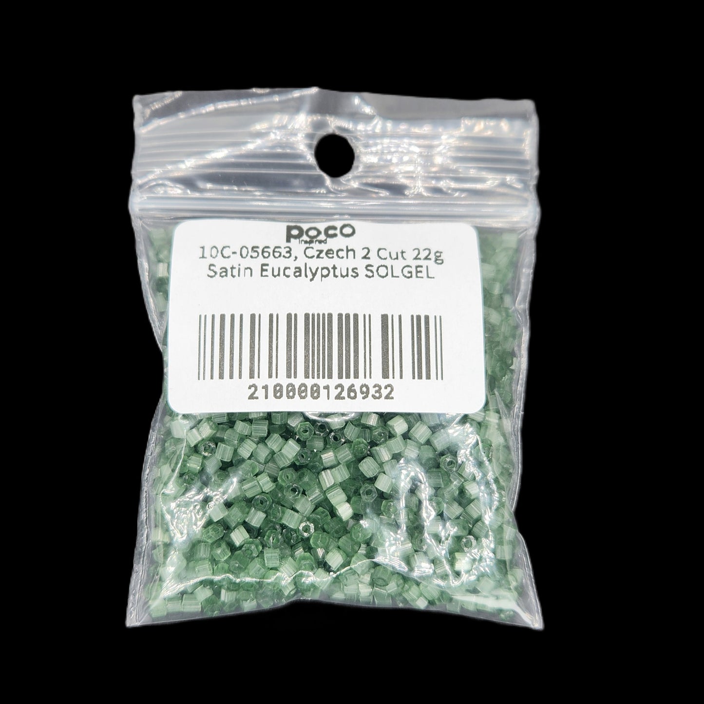 10C-05663, Czech 2 Cut 22g Satin Eucalyptus SOLGEL