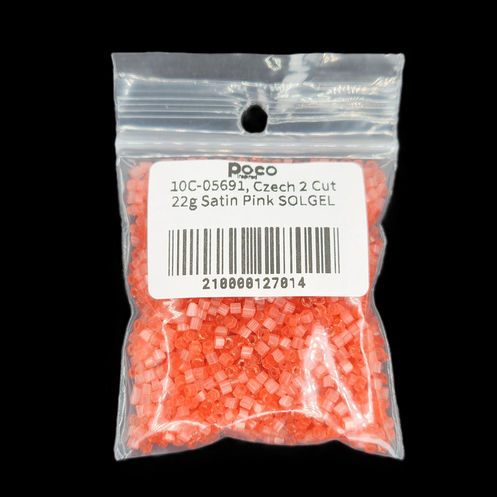 10C-05691, Czech 2 Cut 22g Satin Pink SOLGEL
