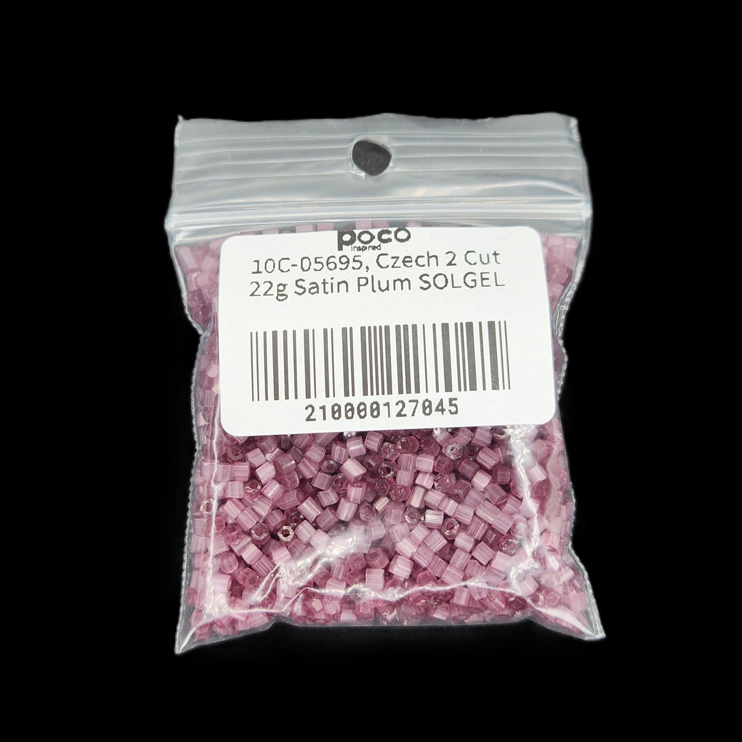 10C-05695, Czech 2 Cut 22g Satin Plum SOLGEL