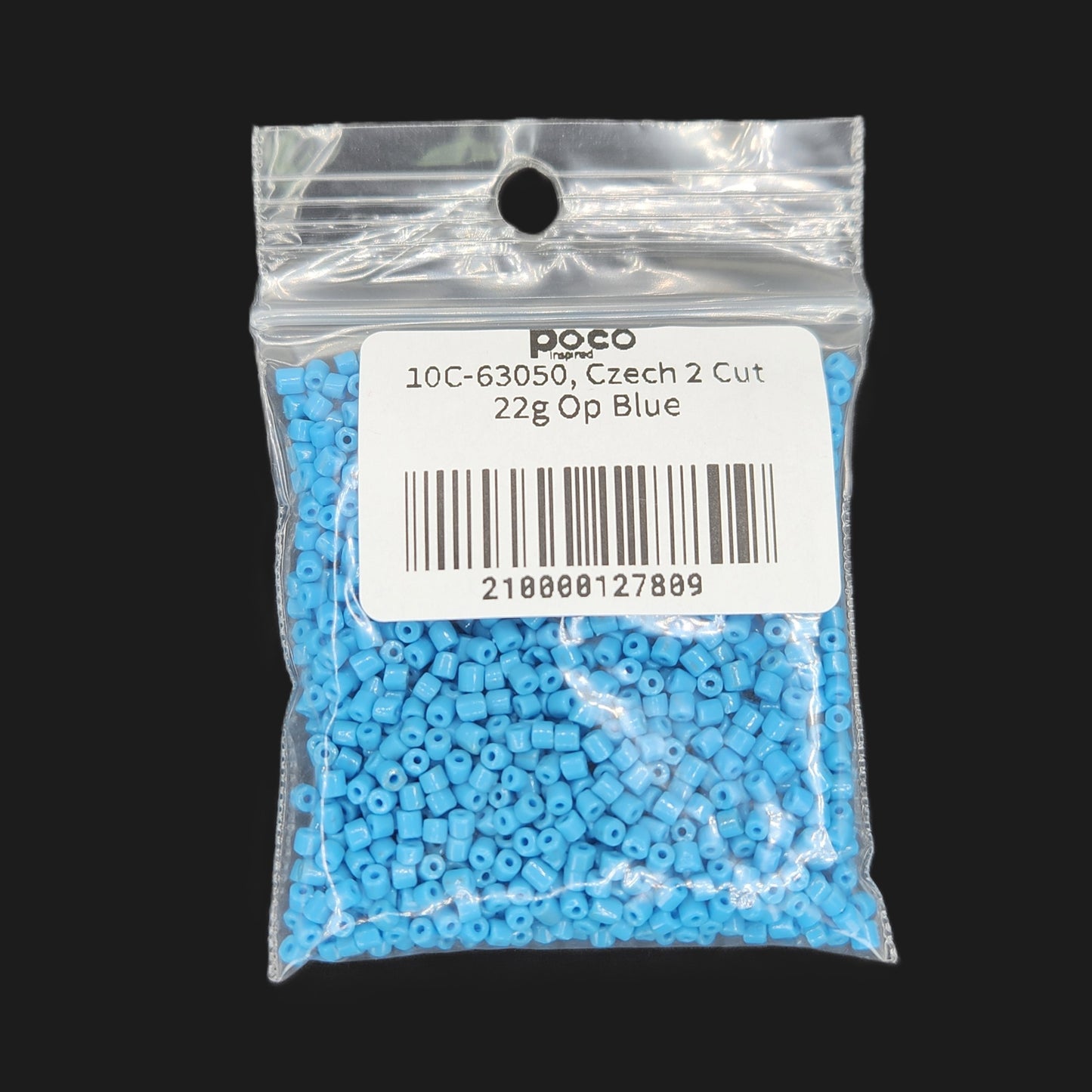 10C-63050, Czech 2 Cut 22g Op Blue