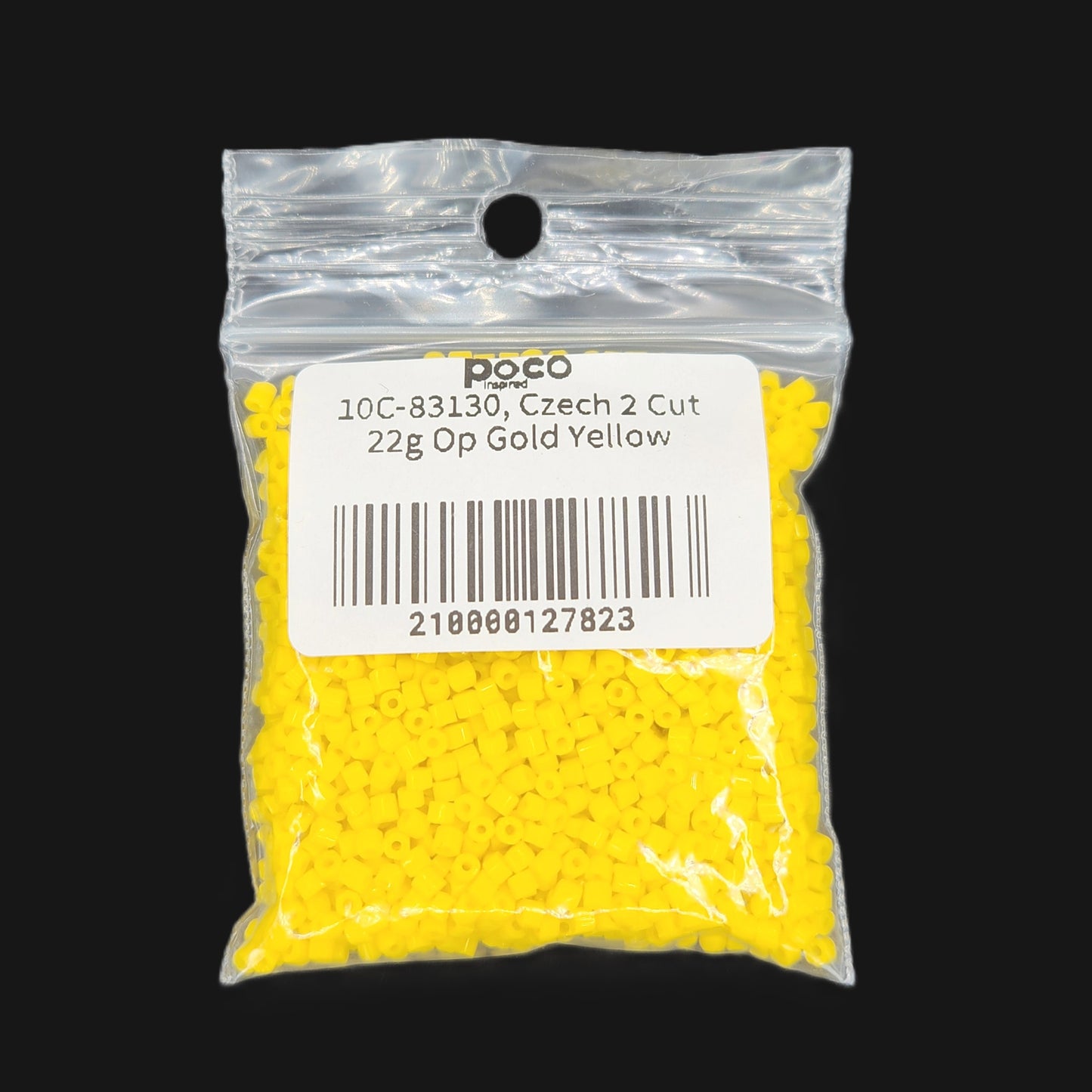 10C-83130, Czech 2 Cut 22g Op Gold Yellow
