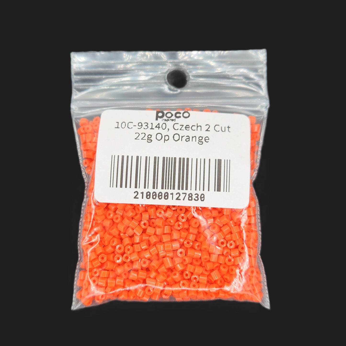 10C-93140, Czech 2 Cut 22g Op Orange
