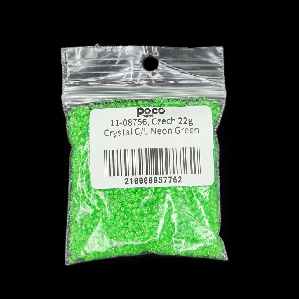 11-08756, Czech 22g Crystal C/L Neon Green