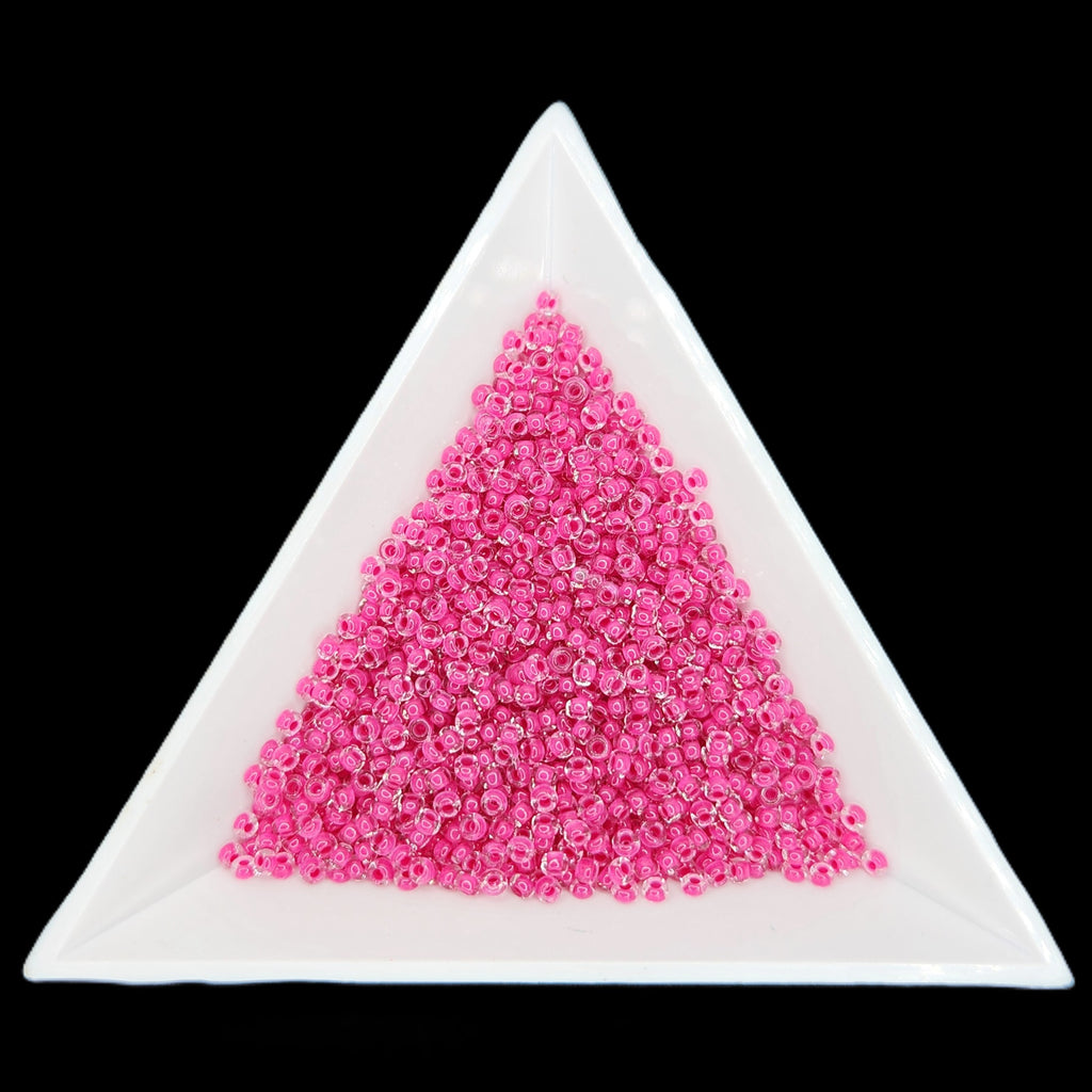 11-08A26, Czech 22g Color Lined Terra Intensive Pink
