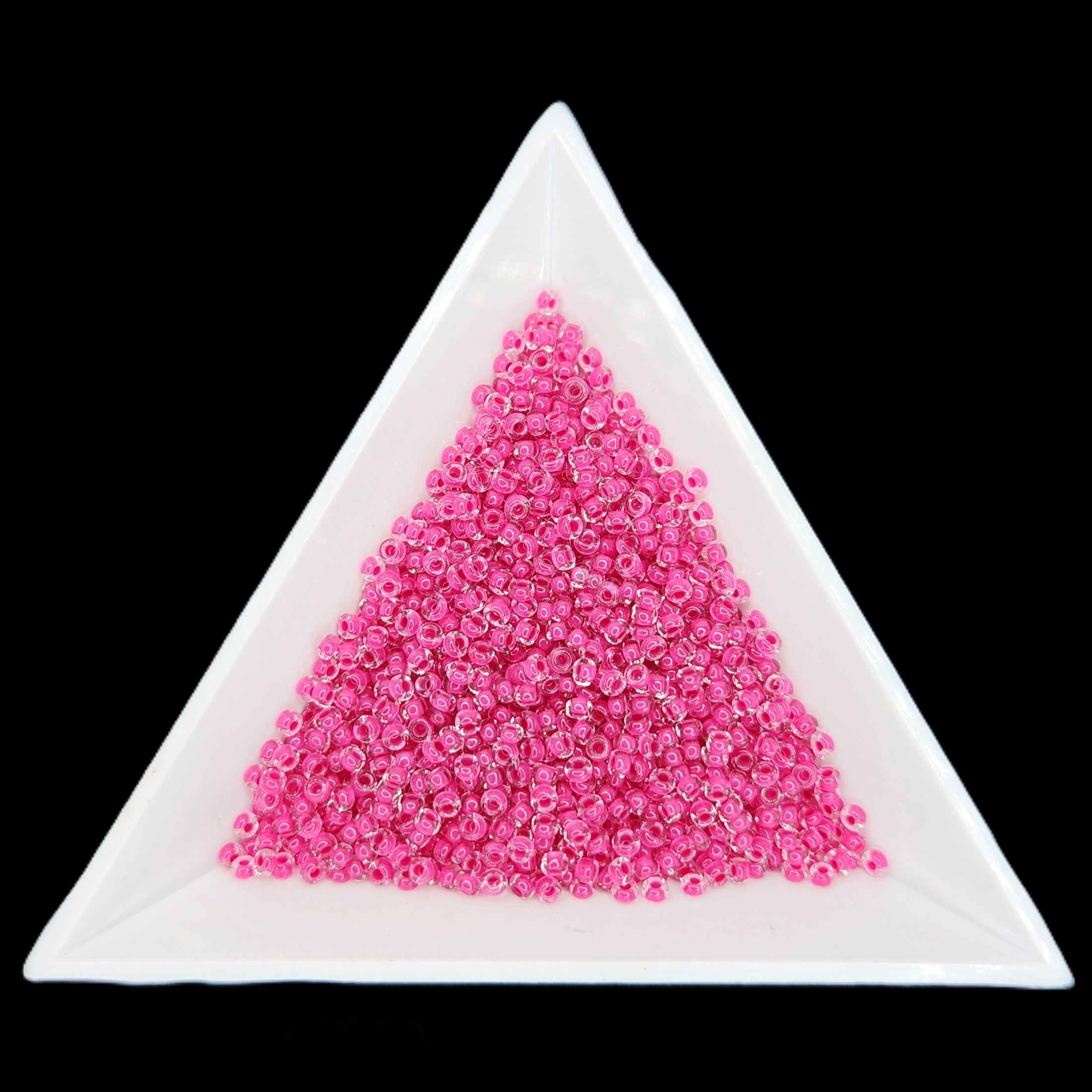 11-08A26, Czech 22g Color Lined Terra Intensive Pink