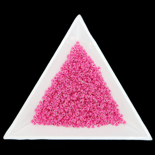 11-08A26, Czech 22g Color Lined Terra Intensive Pink