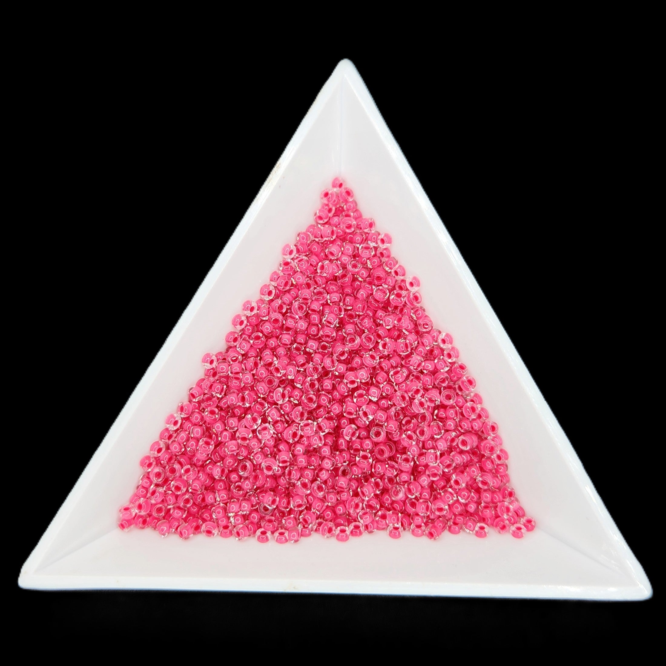 11-08A77, Czech 22g Color Lined Terra Intensive Rose