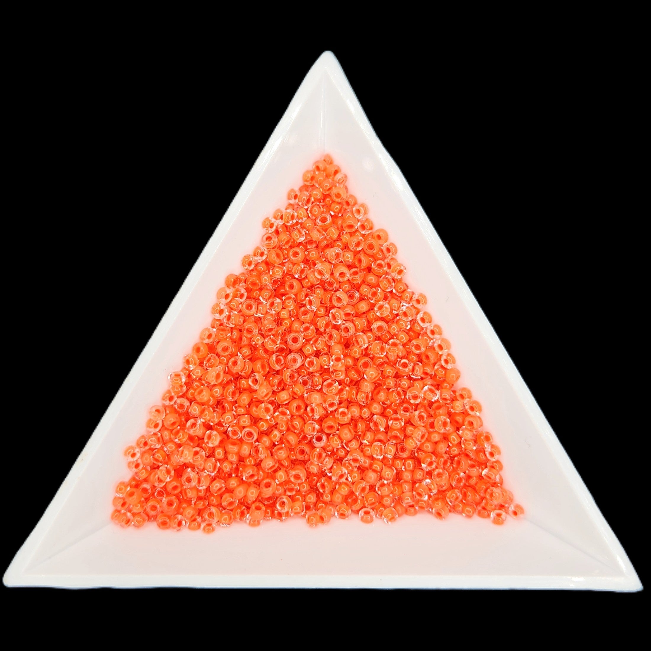 11-08A91, Czech 22g Color Lined Terra Intensive Orange