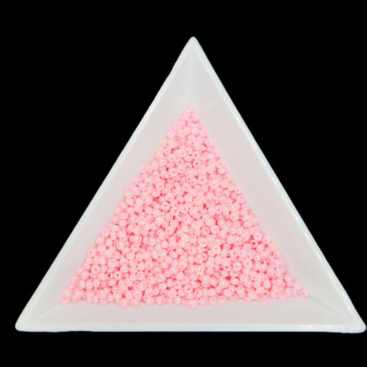 11-37173, Czech 22g Opaque Pale Pink Dyed Pearl
