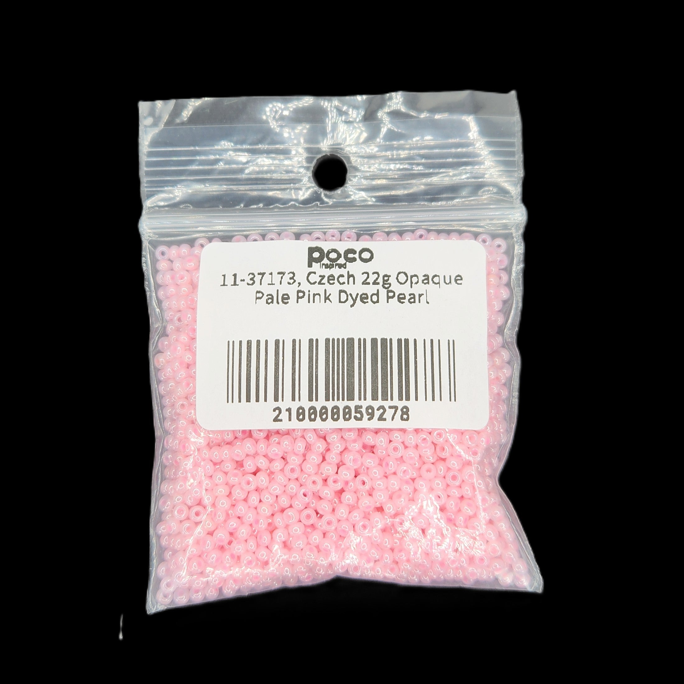 11-37173, Czech 22g Opaque Pale Pink Dyed Pearl