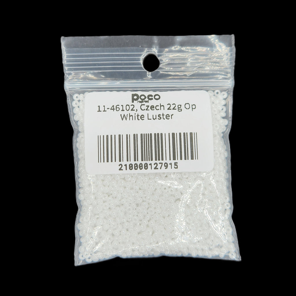 11-46102, Czech 22g Op White Luster