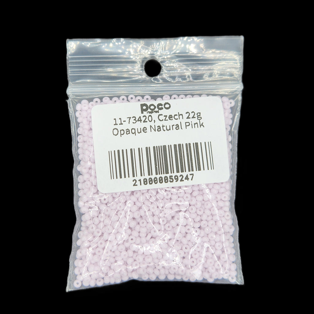11-73420, Czech 22g Opaque Natural Pink