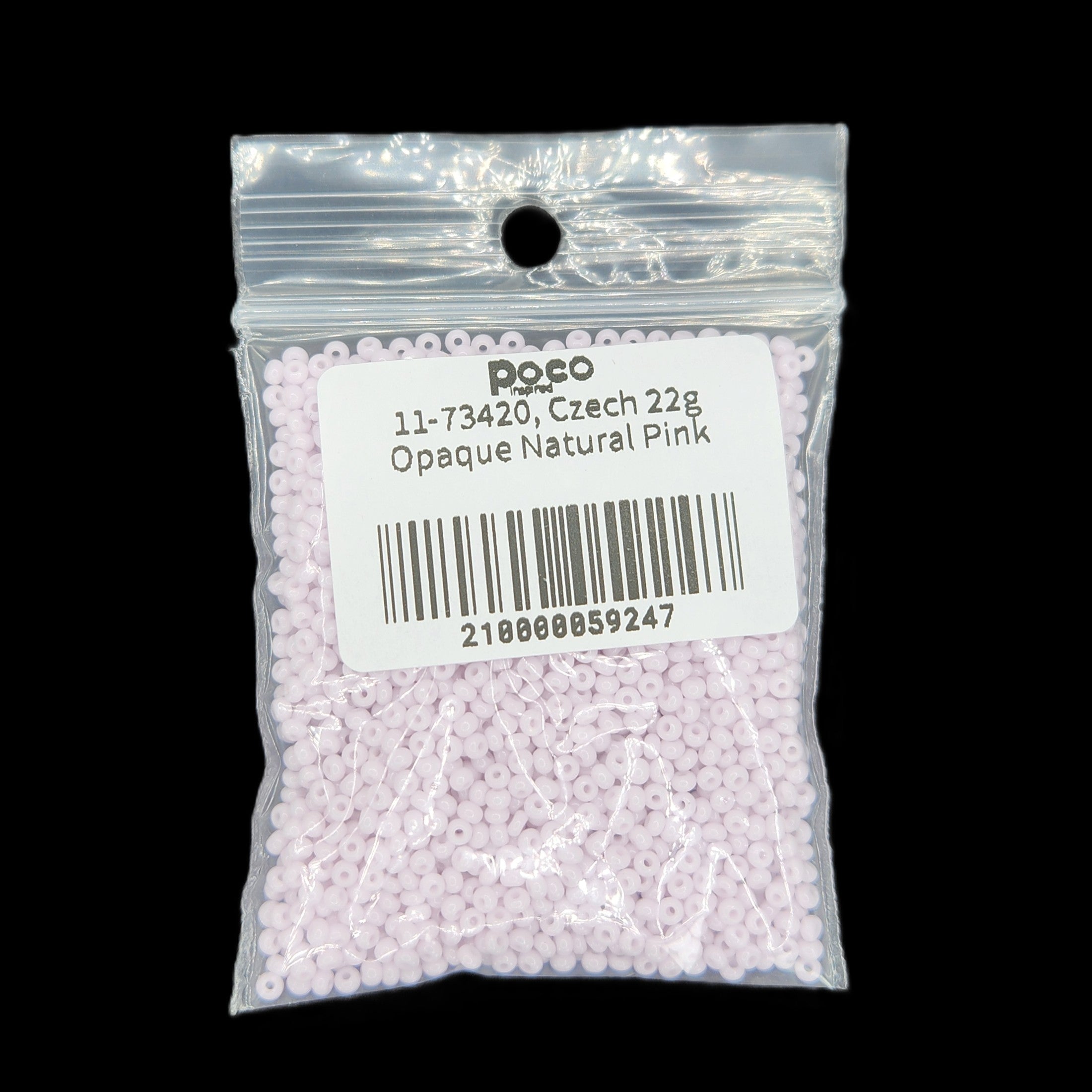 11-73420, Czech 22g Opaque Natural Pink