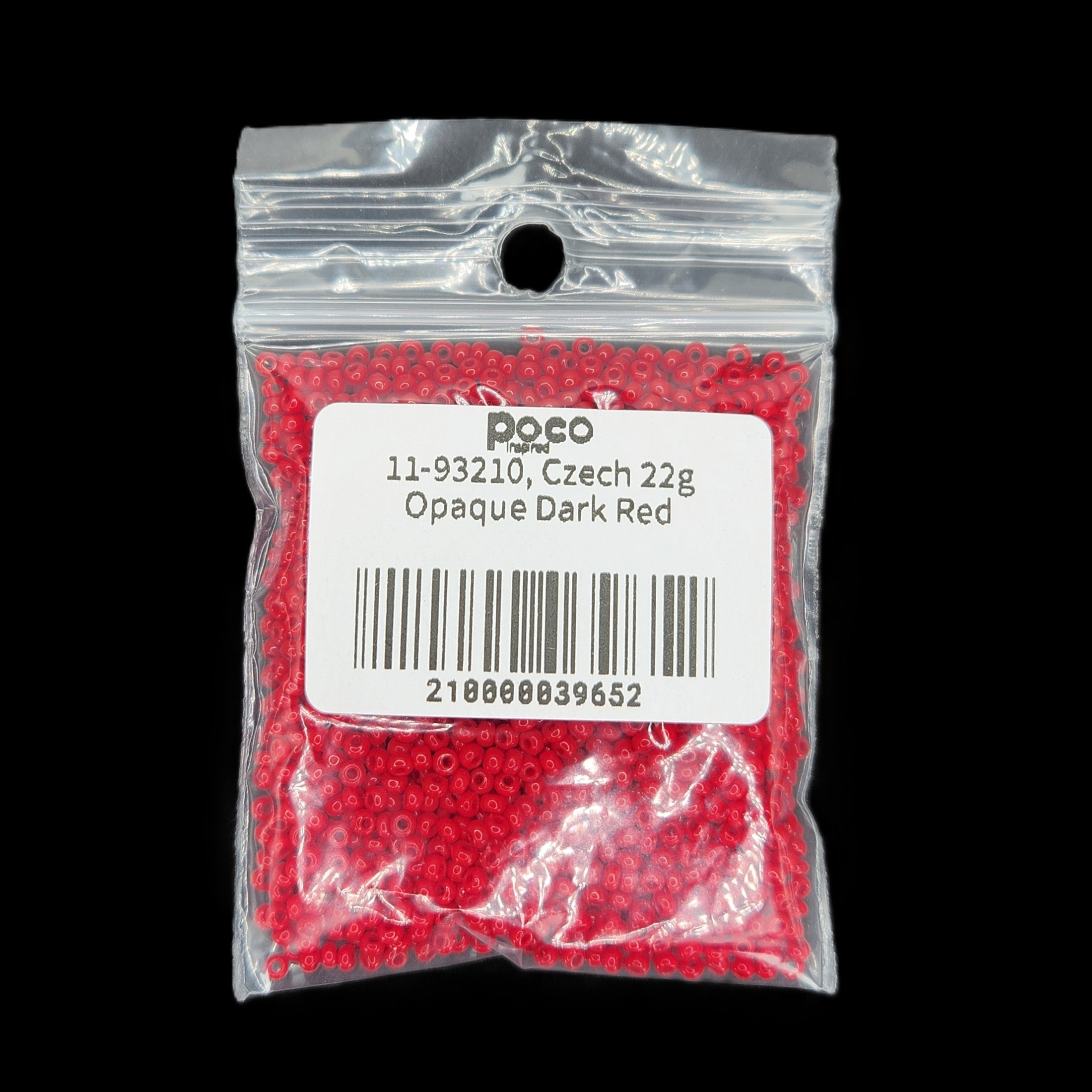 11-93210, Czech 22g Opaque Dark Red