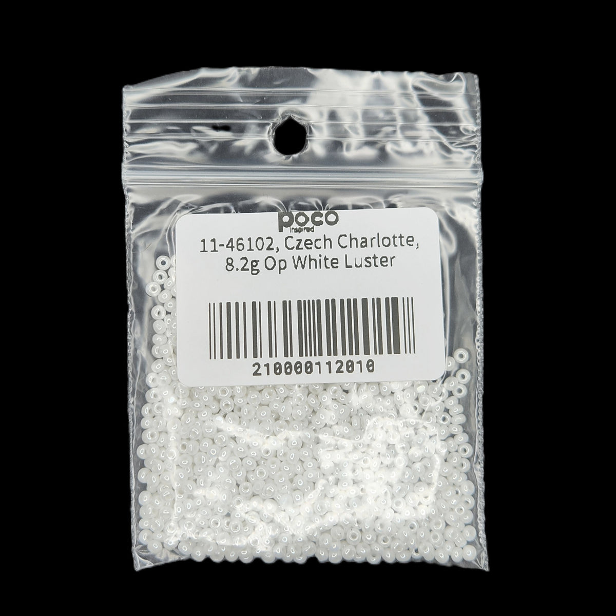 11-46102, Czech Charlotte, 8.2g Op White Luster