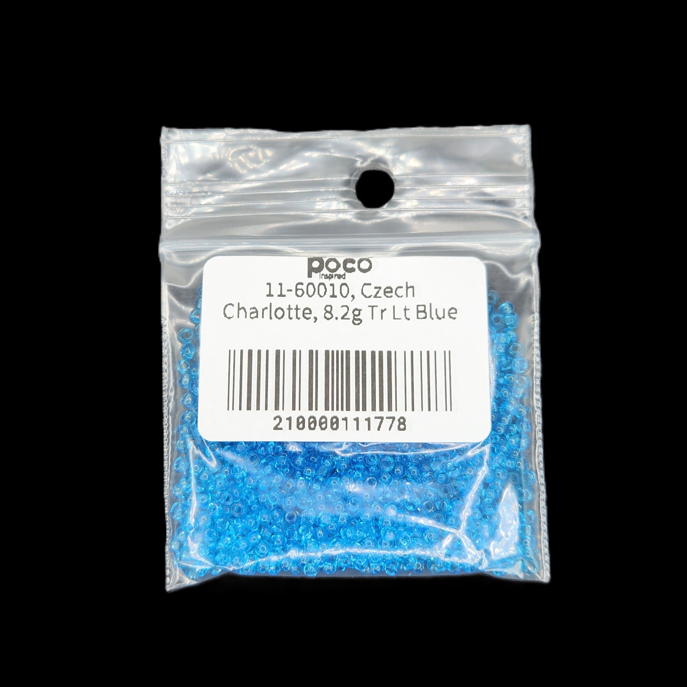 11-60010, Czech Charlotte, 8.2g Tr Lt Blue