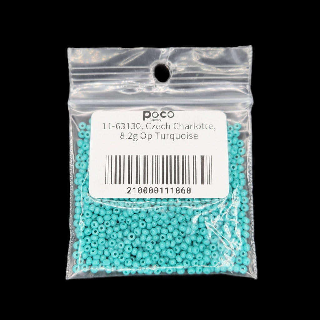 11-63130, Czech Charlotte, 8.2g Op Turquoise
