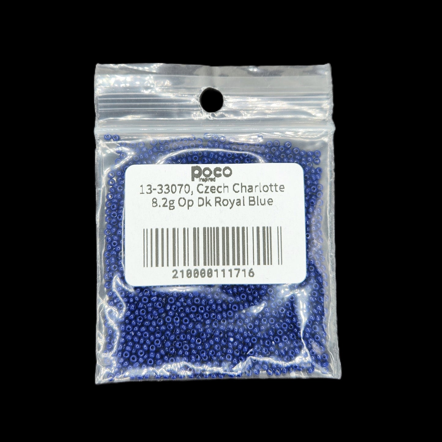 13-33070, Czech Charlotte 8.2g Op Dk Royal Blue