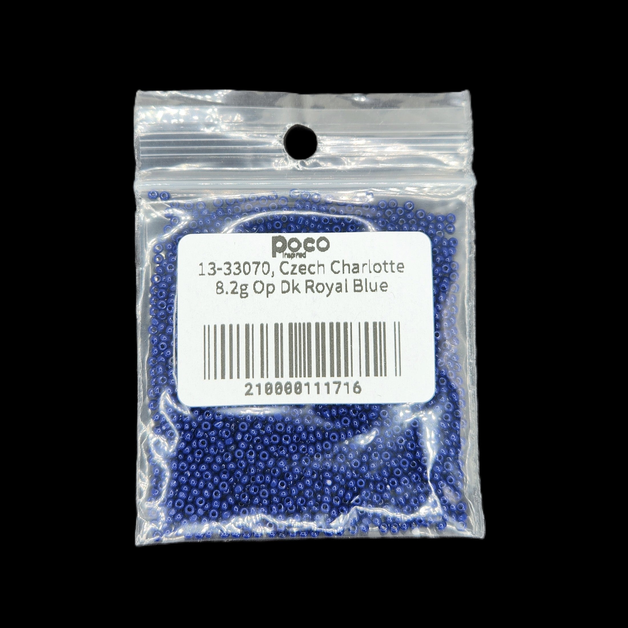 13-33070, Czech Charlotte 8.2g Op Dk Royal Blue