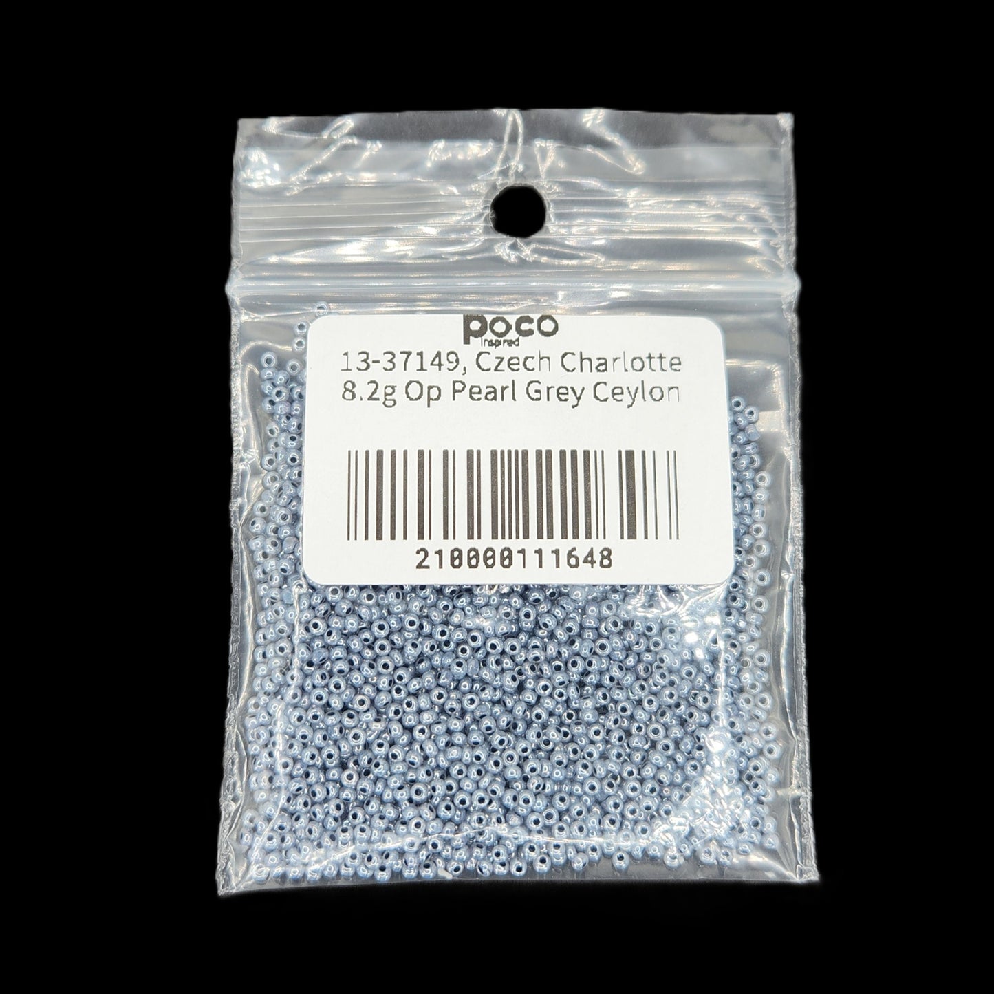 13-37149, Czech Charlotte 8.2g Op Pearl Grey Ceylon