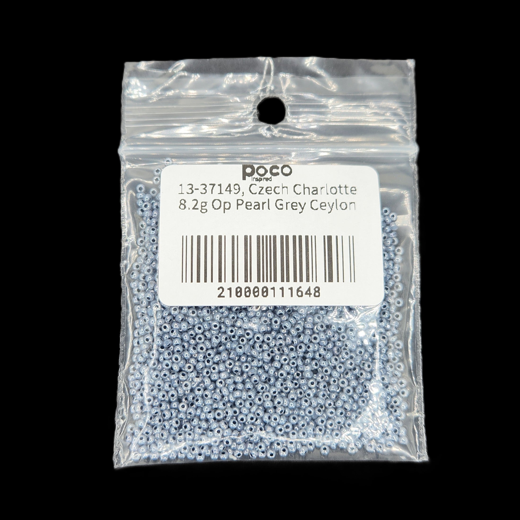 13-37149, Czech Charlotte 8.2g Op Pearl Grey Ceylon