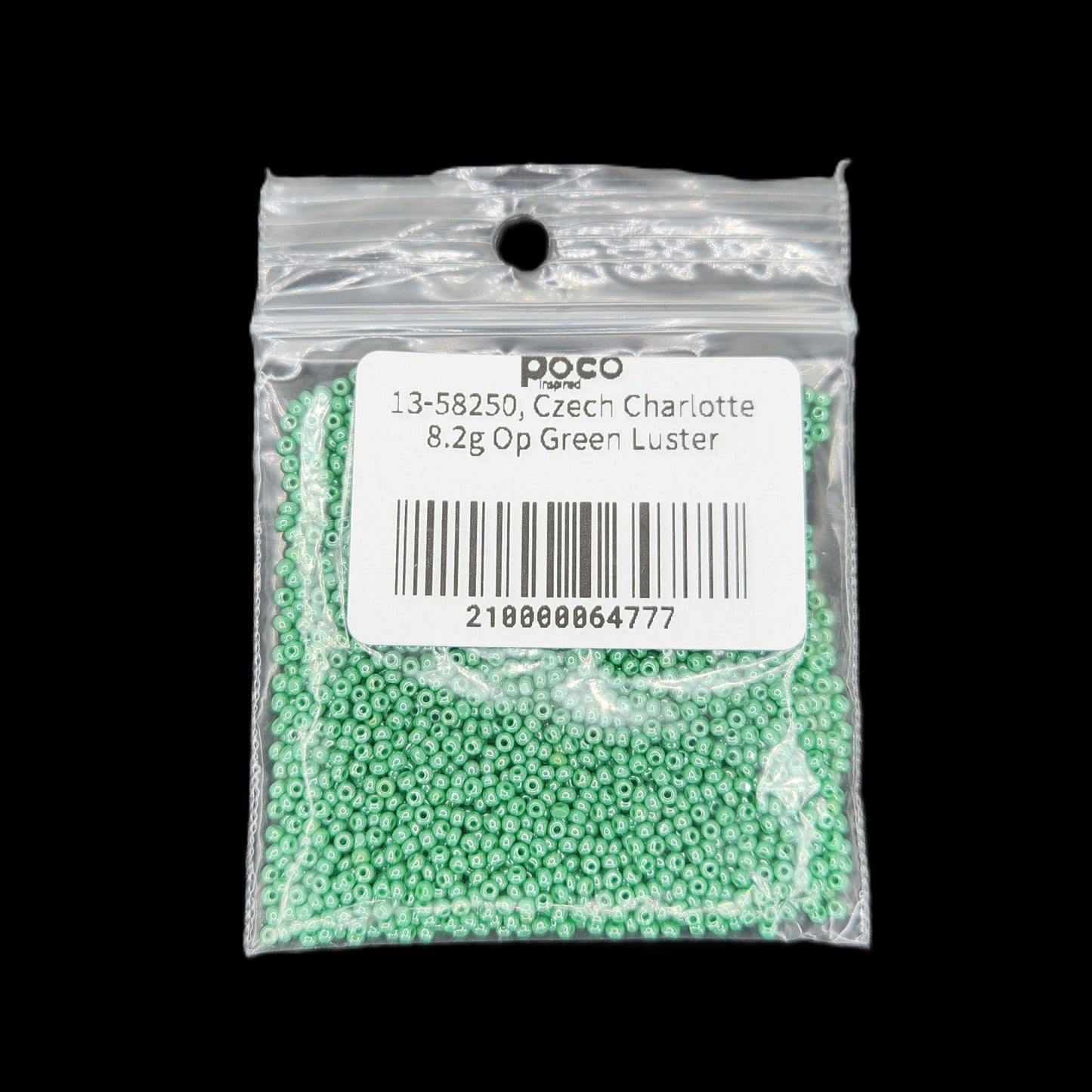 13-58250, Czech Charlotte 8.2g Op Green Luster