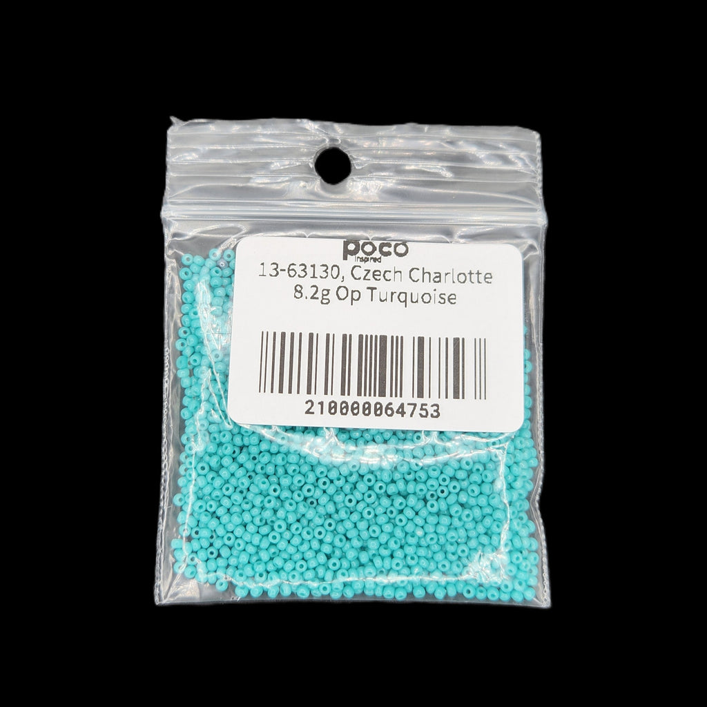 13-63130, Czech Charlotte 8.2g Op Turquoise