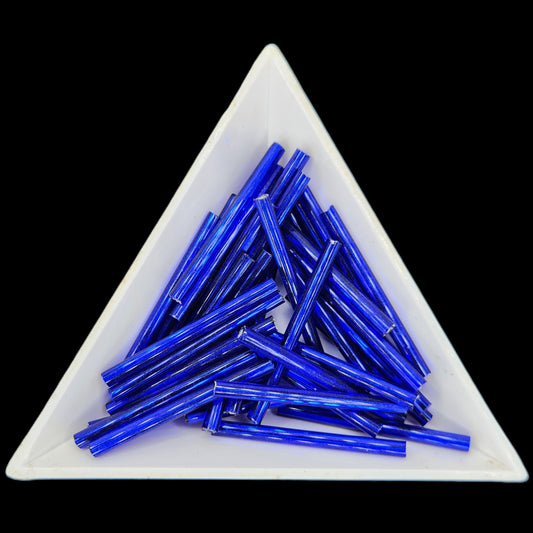 BU30-37100, 30mm Bugle 22g Silver Lined Royal Blue
