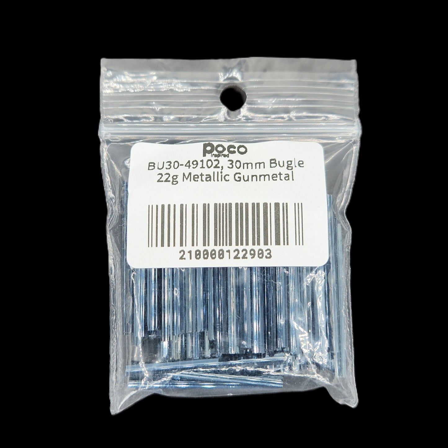 BU30-49102, 30mm Bugle 22g Metallic Gunmetal