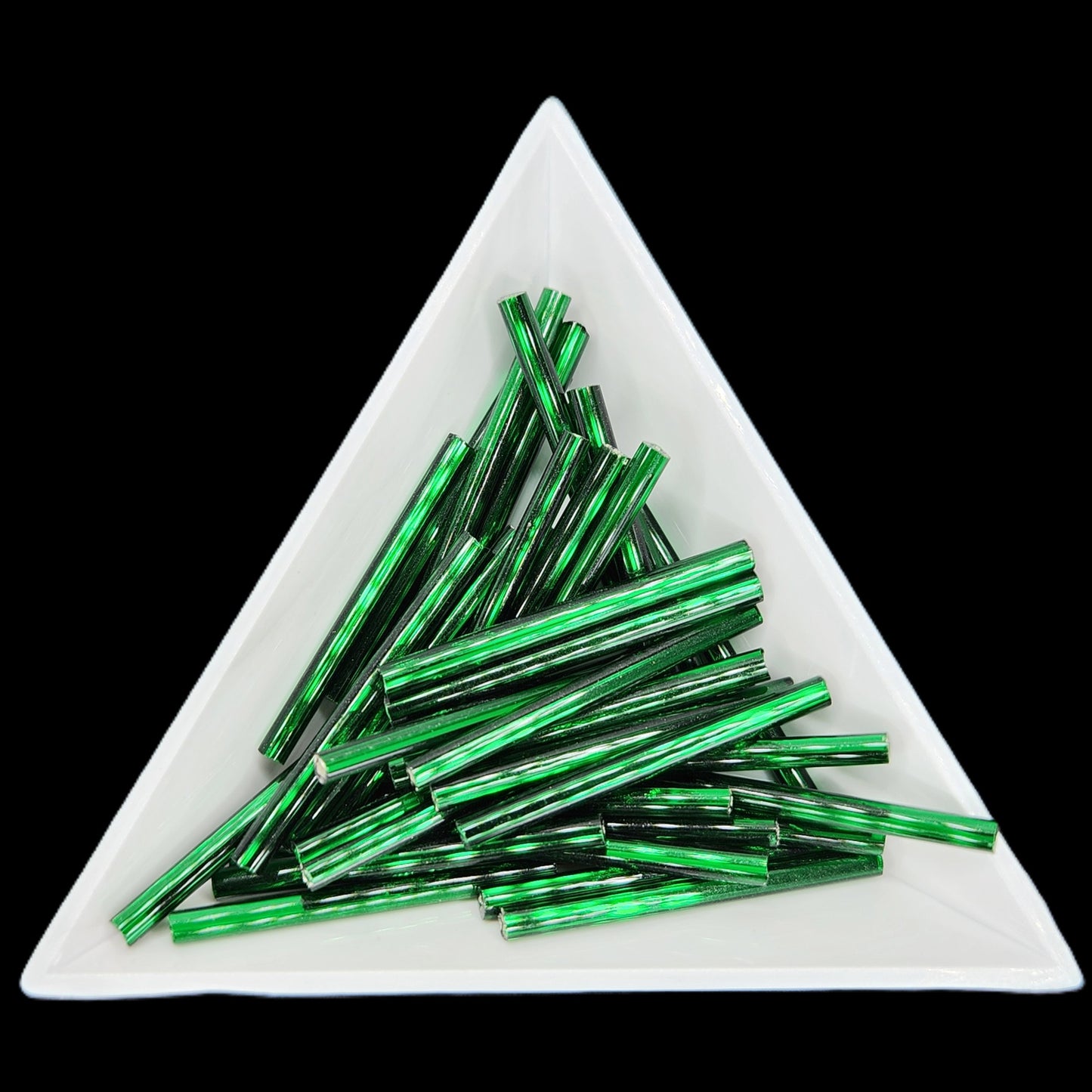 BU30-57620, 30mm Bugle 22g Silver Lined Green