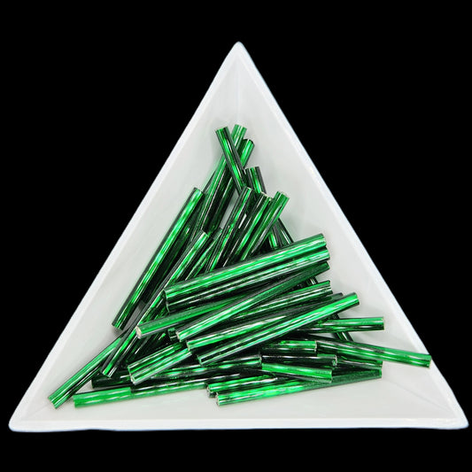 BU30-57620, 30mm Bugle 22g Silver Lined Green