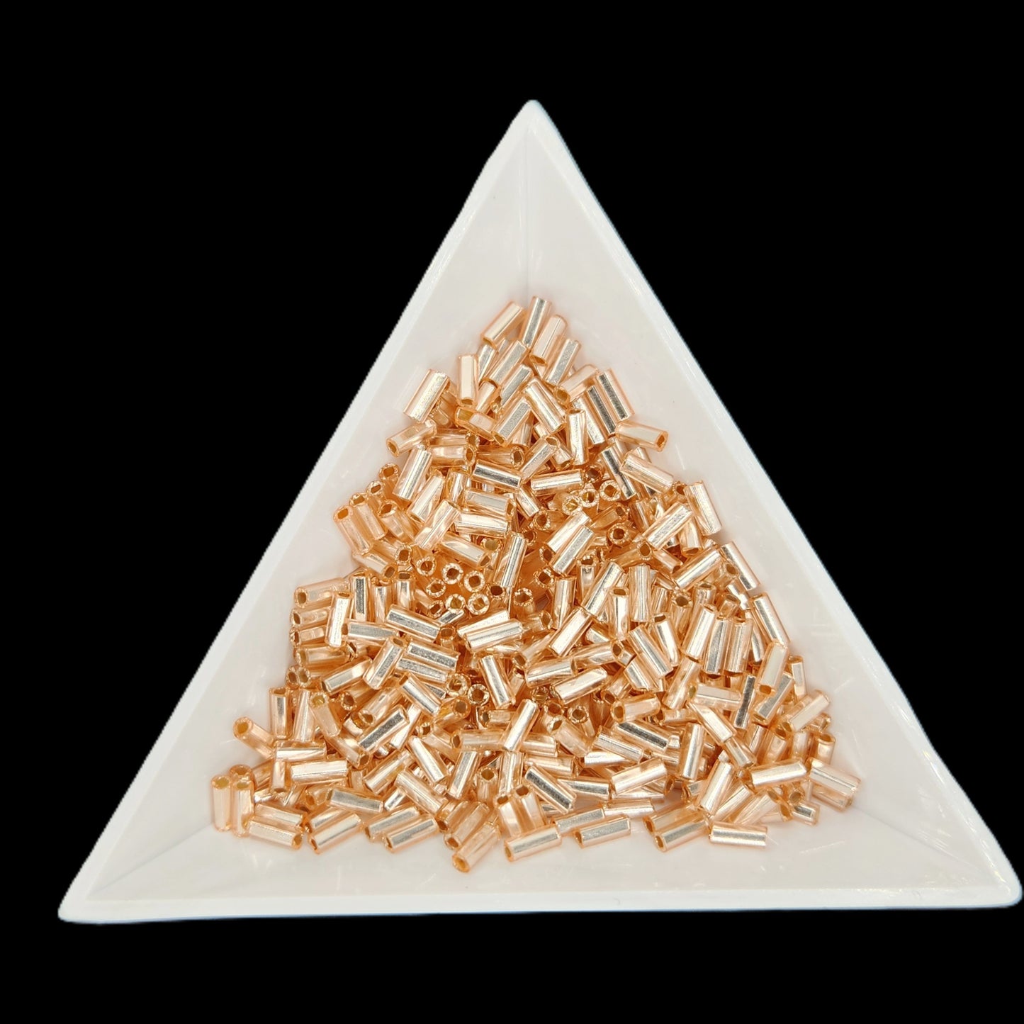 BU2-18275 , #2 Bugle 22g Silver Lined Light Pink