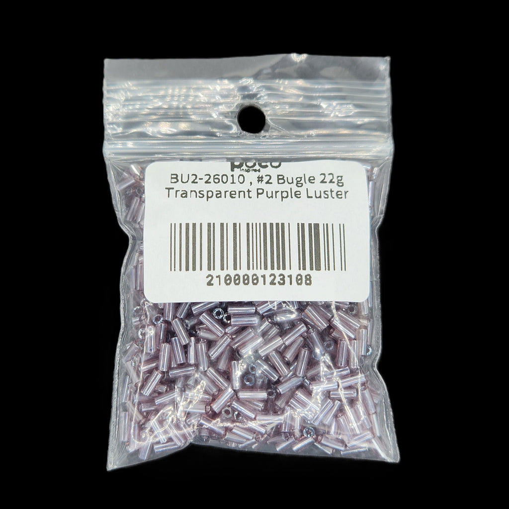 BU2-26010 , #2 Bugle 22g Transparent Purple Luster