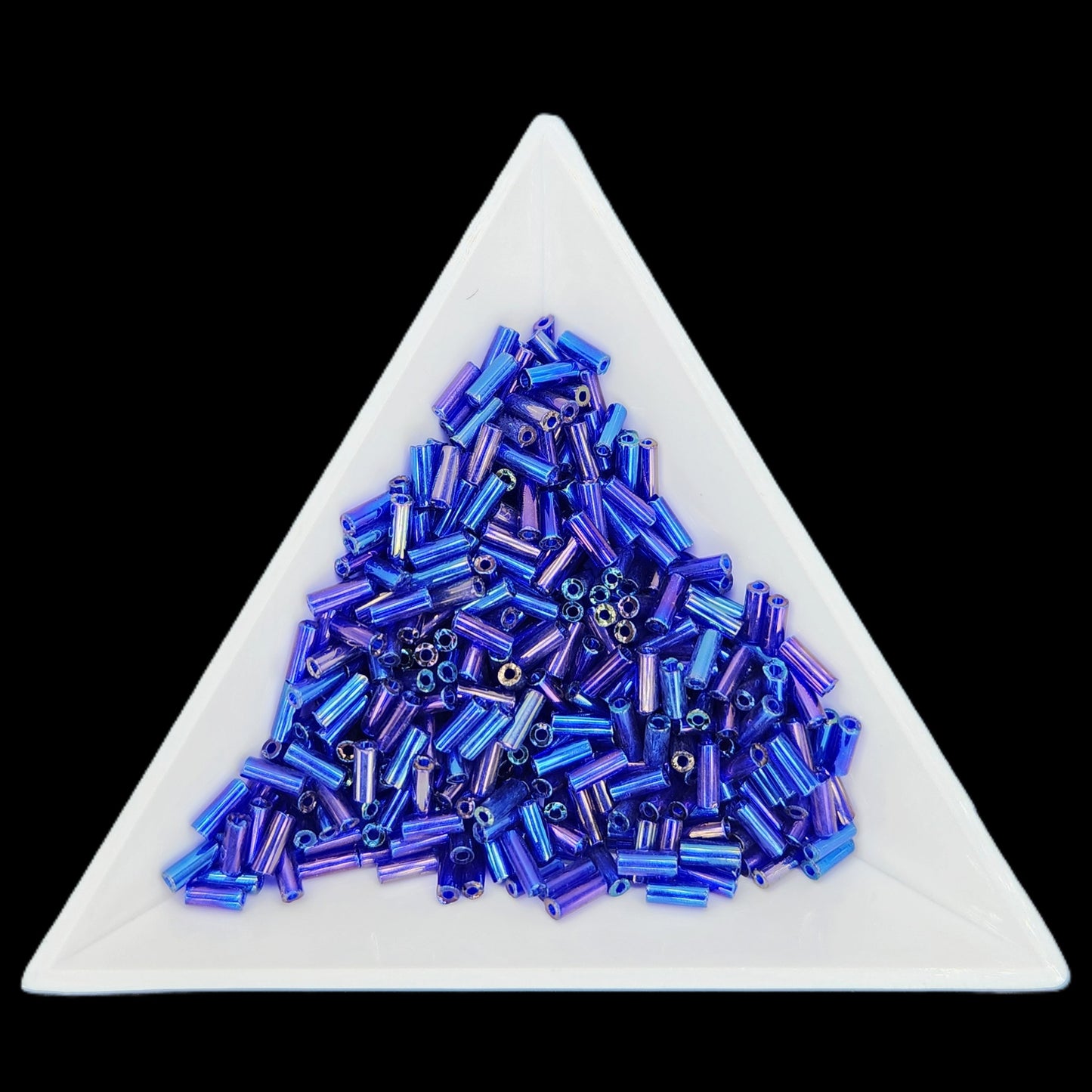 BU2-31090 , #2 Bugle 22g Transparent Blue Iridescent